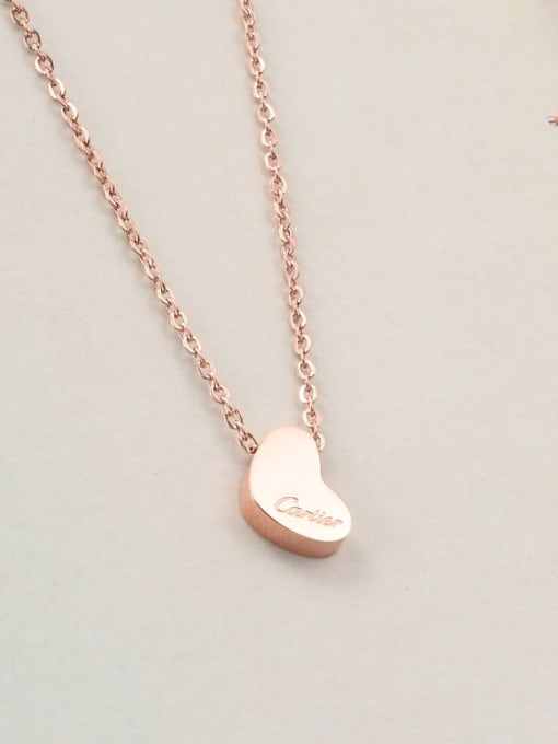 A TEEM Titanium Heart Letter Necklace 1
