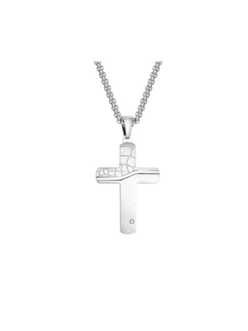 CONG Stainless steel Cross Hip Hop Regligious Necklace 0