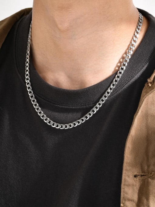 LI MUMU Titanium Steel Geometric Chain Hip Hop Necklace
