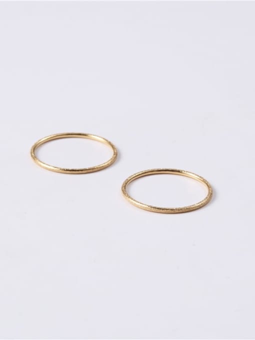 GROSE Titanium With Imitation Gold Plated Simplistic Round Band Rings 2