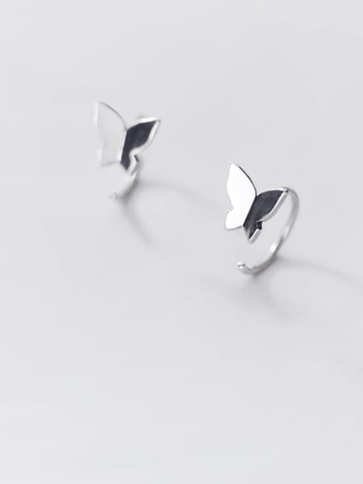 Rosh 925 Sterling Silver Butterfly Minimalist Huggie Earring 1
