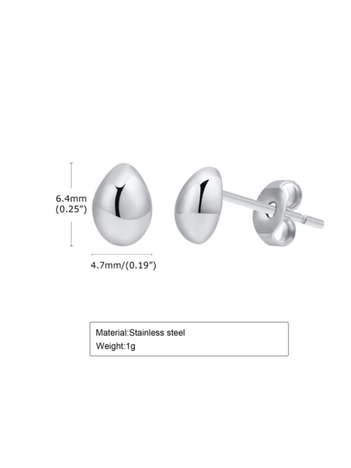 LI MUMU Stainless steel Geometric Minimalist Stud Earring 3