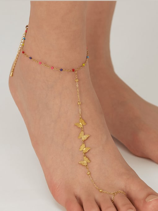 Open Sky Stainless steel Butterfly Minimalist  Anklet 1