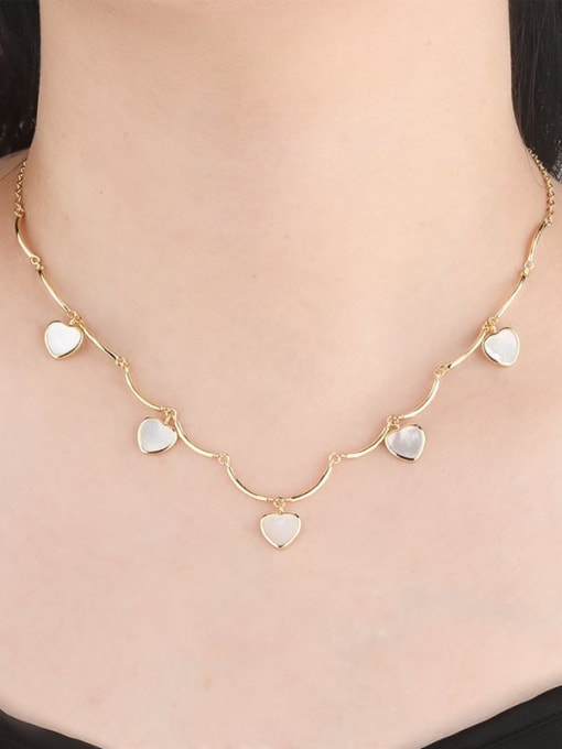 ROSS Copper Shell Heart Minimalist Pendant Necklace 1