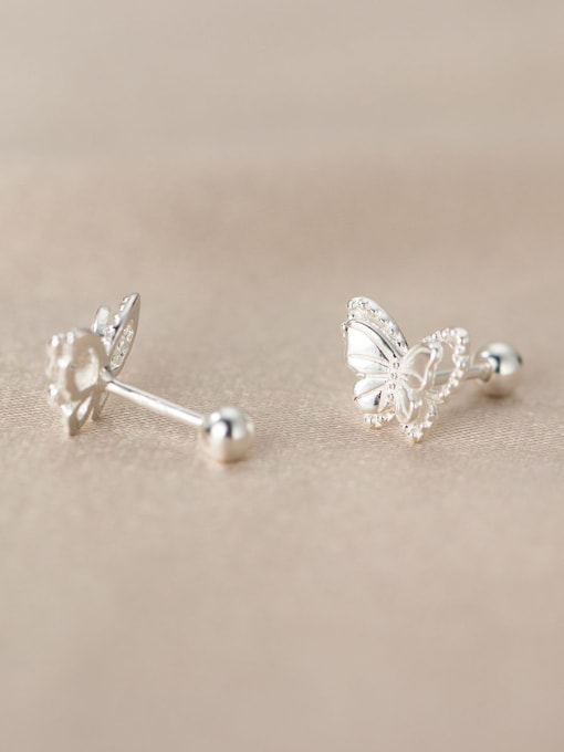 Rosh 925 Sterling Silver Butterfly Minimalist Stud Earring 2