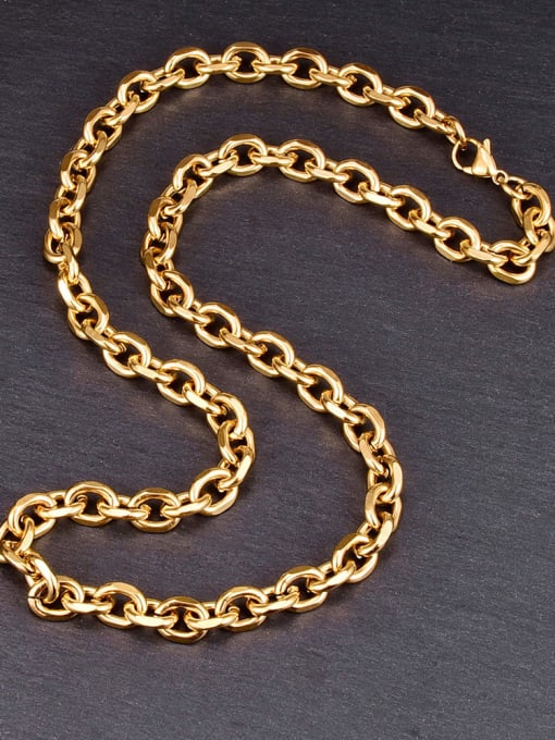A TEEM Titanium Steel Geometric Vintage Necklace