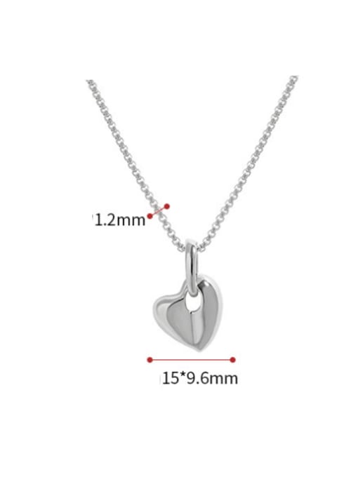 DAKA 925 Sterling Silver Heart Minimalist Necklace 4