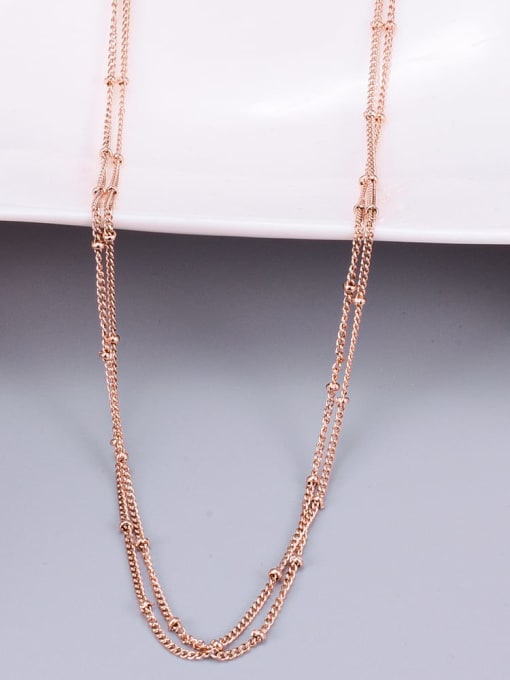 A TEEM Titanium Bead Round Minimalist Multi Strand Necklace