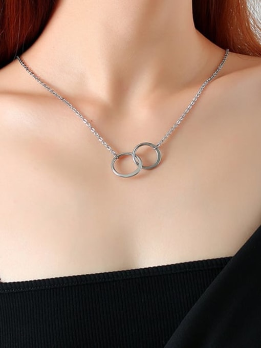 CONG Titanium Steel Geometric Minimalist Necklace 2