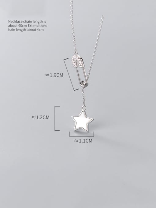 Rosh 925 Sterling Silver Shell Star Minimalist Lariat Necklace 0