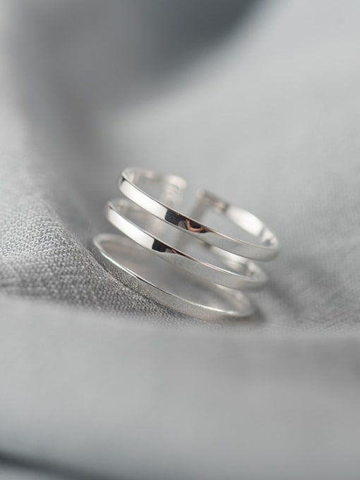 XBOX 925 Sterling Silver Geometric Minimalist Stackable Ring