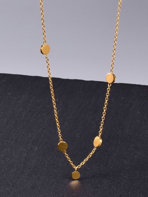 A TEEM Titanium Smooth Round Minimalist pendant Necklace