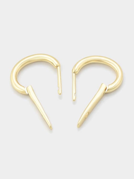 14K gold Alloy Geometric Minimalist Huggie Earring