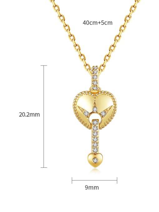 BLING SU Brass Cubic Zirconia Heart Minimalist Necklace 4