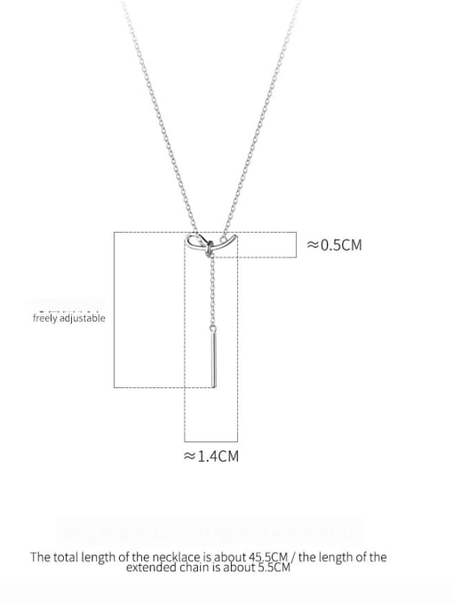 Rosh 925 Sterling Silver Tassel Minimalist Lariat Necklace 4