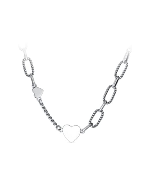 Rosh 925 Sterling Silver Heart Minimalist Necklace 0