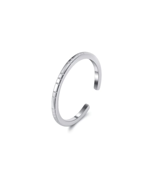 RINNTIN 925 Sterling Silver Geometric Minimalist Band Ring 3