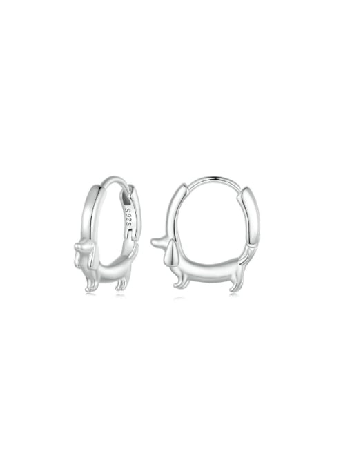 Jare 925 Sterling Silver Animal Cute Huggie Earring