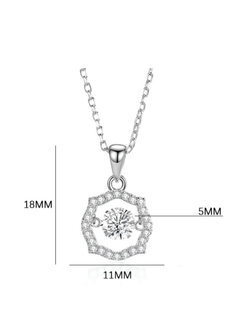 BC-Swarovski Elements 925 Sterling Silver Moissanite Geometric Dainty Necklace 4