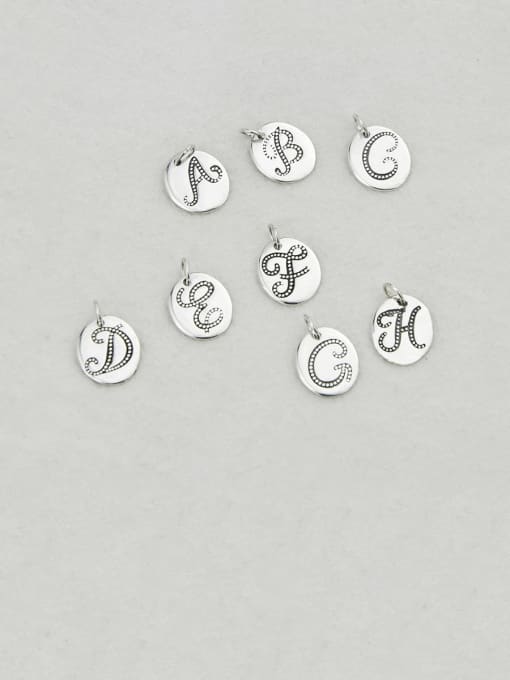 SHUI Vintage Sterling Silver With Minimalist Round  Pendant Diy Accessories 1
