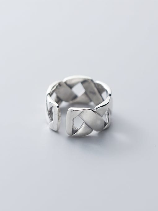 Rosh 925 Sterling Silver Geometric Minimalist Band Ring 3