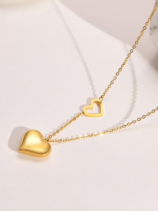 CONG Stainless steel Heart Minimalist Necklace 3