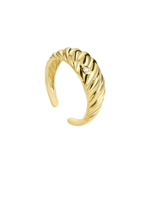 CHARME Brass Twist  Irregular Minimalist Band Ring