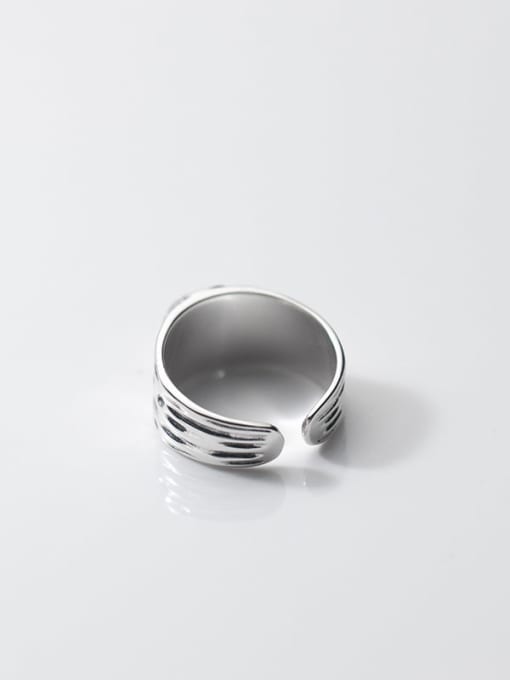 Rosh 925 Sterling Silver Geometric Vintage Band Ring 3
