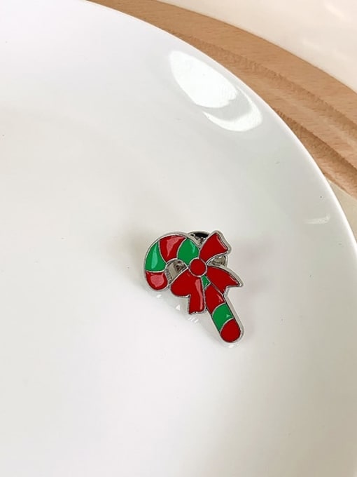 11 17,958 Candy with silver base Alloy Multi Color Enamel Christmas Seris Cute Brooch