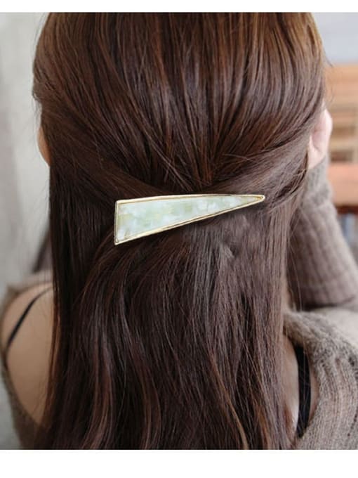 Chimera Cellulose Acetate Simple and fashionable hollow triangle spring clip Hair Barrette 1