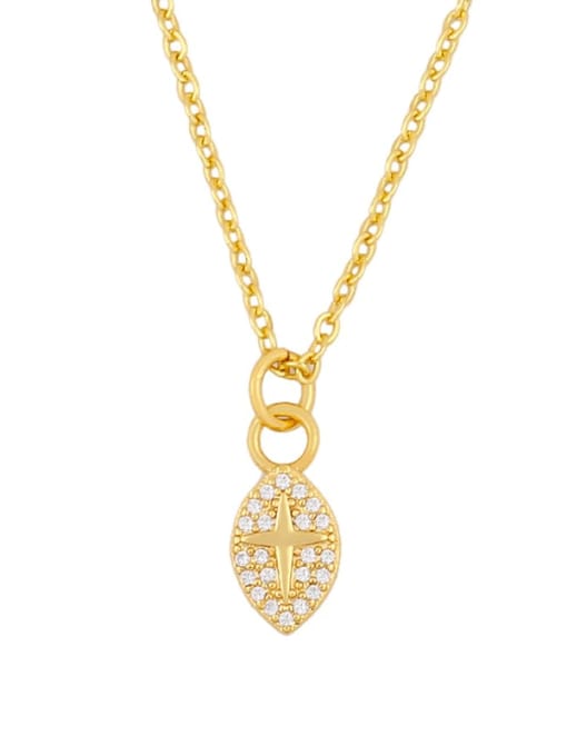 ellipse Brass Cubic Zirconia Heart Vintage Necklace
