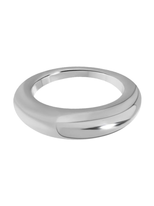Plain silver 925 Sterling Silver Geometric Minimalist Band Ring