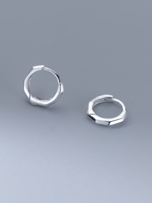 Rosh 925 Sterling Silver Geometric Minimalist Hoop Earring 0