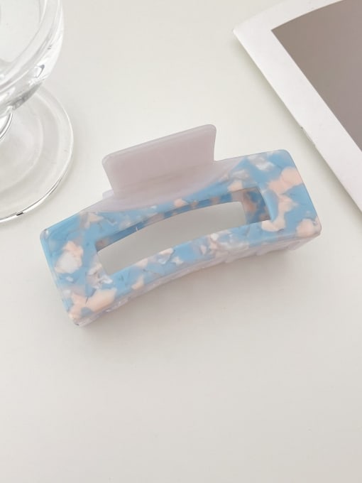 Sky blue 10.2cm Cellulose Acetate Trend Geometric Alloy Jaw Hair Claw