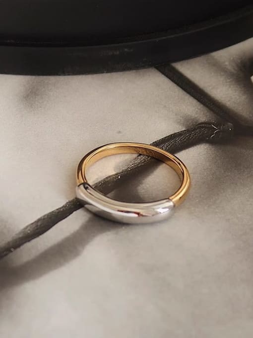 A TEEM Titanium Steel Heart Minimalist Band Ring 0