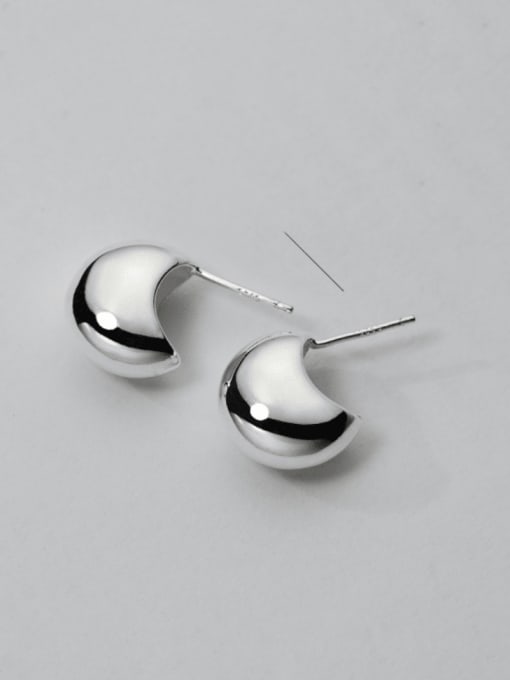 Rosh 925 Sterling Silver Irregular Minimalist Stud Earring 2
