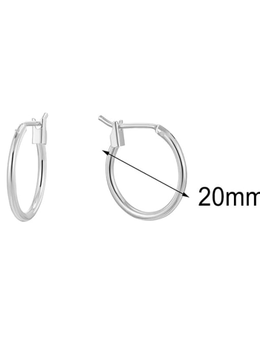 Steel  round earrings 20mm Brass Geometric Minimalist Hoop Earring