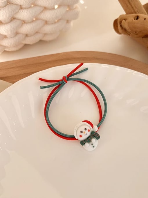 K Smiling Snowman Acrylic Minimalist Christmas Seris Multi Color Hair Rope