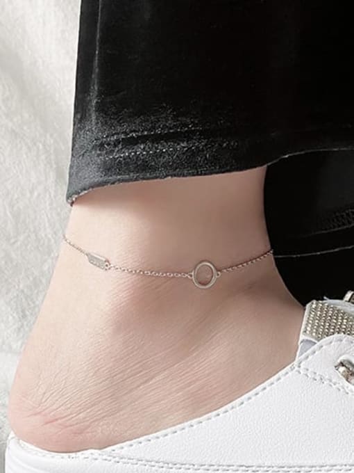 XBOX 925 Sterling Silver Geometric Minimalist Anklet 1