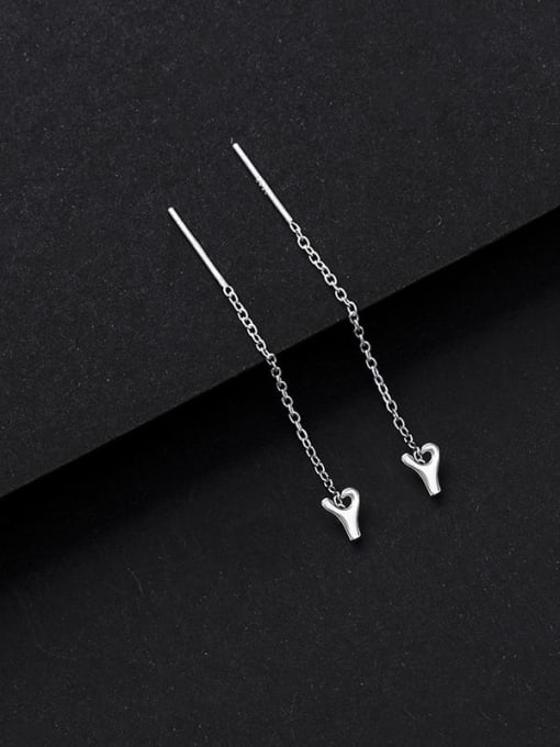 ES2139 ES2164 【 Y 】 925 Sterling Silver Letter Minimalist Threader Earring