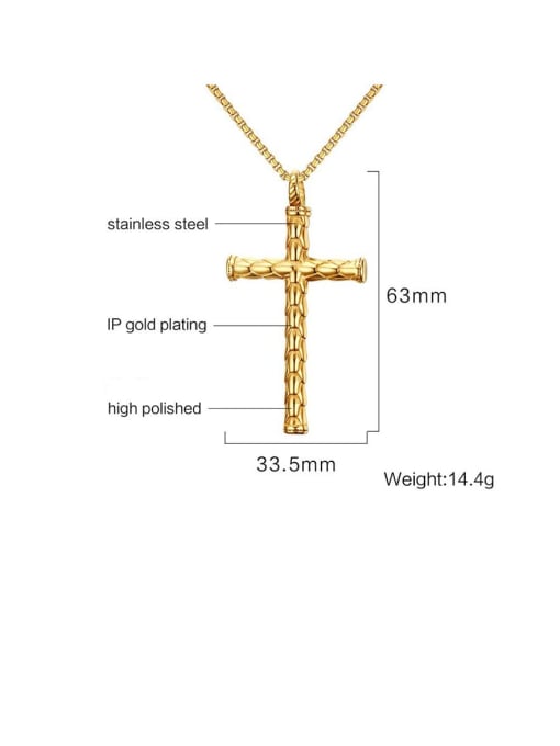 CONG Stainless Steel Cross Minimalist Regligious Necklace 4