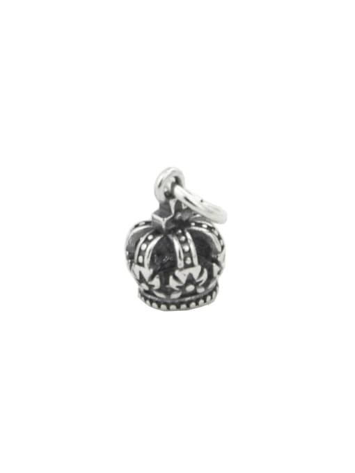 SHUI Vintage Sterling Silver With Simple Retro Crown  Pendants