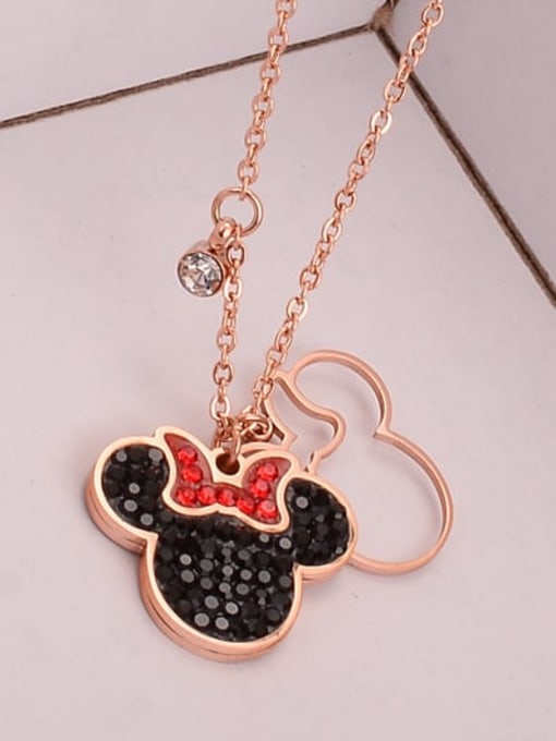 A TEEM Titanium Cute  Mickey Mouse Choker Necklace 2