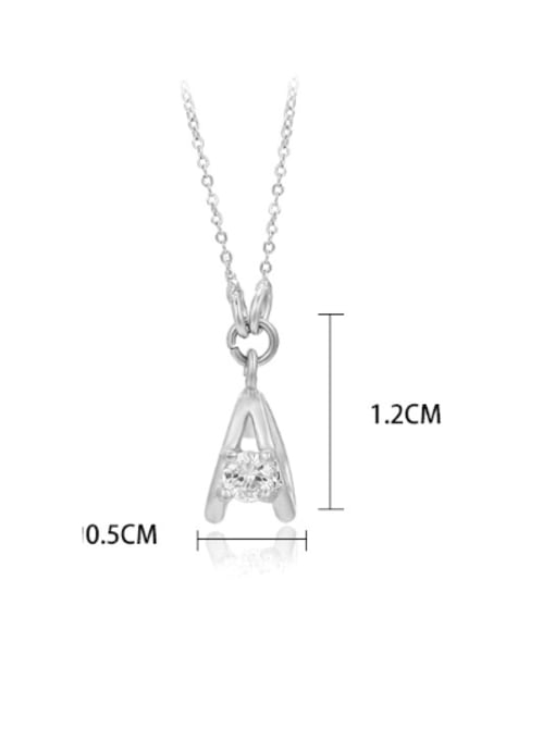 XP Alloy Cubic Zirconia Letter Minimalist Necklace 2