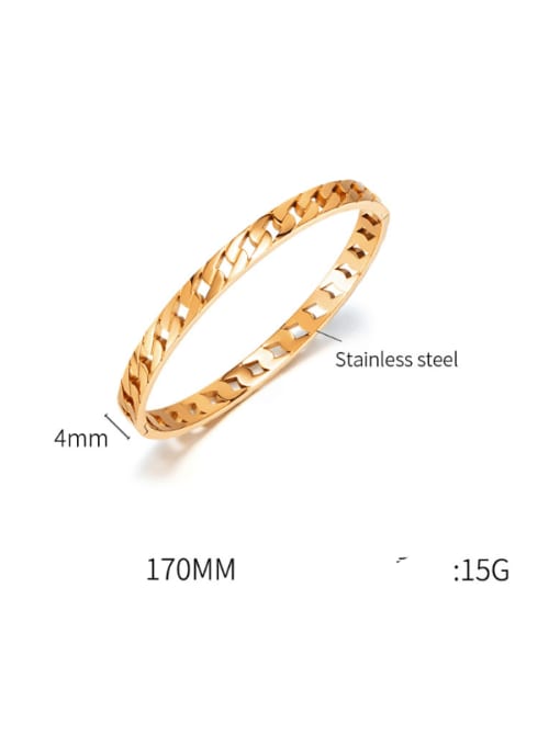 Open Sky Stainless steel Rosary Minimalist Band Bangle 3
