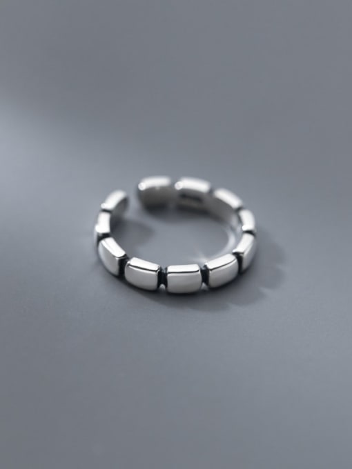 Rosh 925 Sterling Silver Geometric Minimalist Band Ring 1
