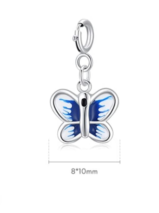MODN 925 Sterling Silver Enamel Minimalist Butterfly  Pendant 1