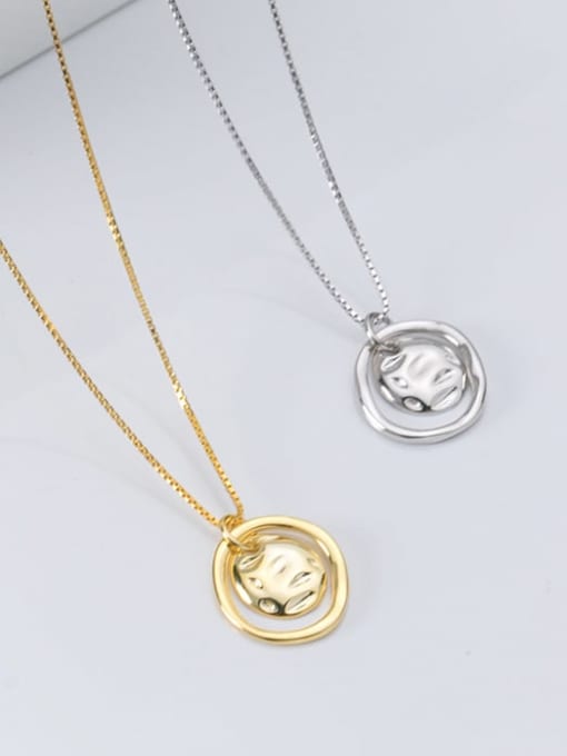 Rosh 925 Sterling Silver Round Minimalist Necklace 3