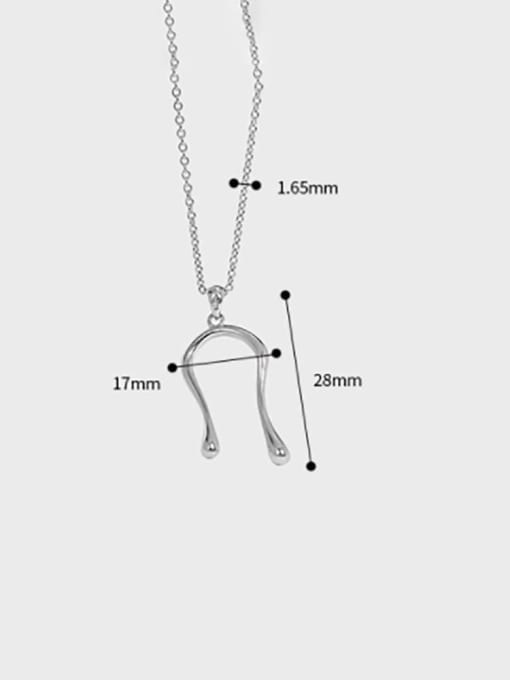 DAKA 925 Sterling Silver Smooth Geometric Minimalist Necklace 3