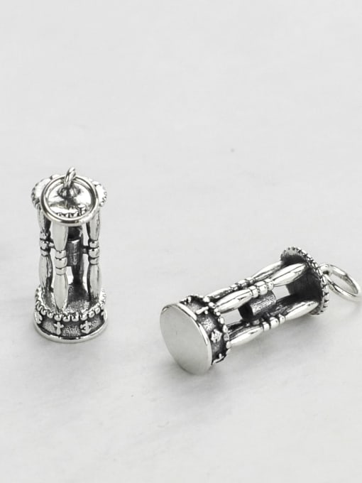 SHUI Vintage Sterling Silver With Vintage Hourglassr Pendant Diy Accessories 1